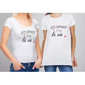 Duo T-shirt Les copines c'est la vie