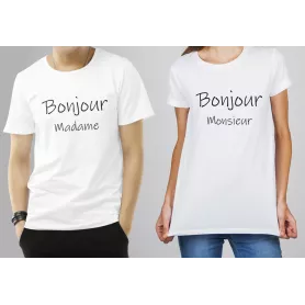 Duo T-shirt Bonjour Madame Monsieur